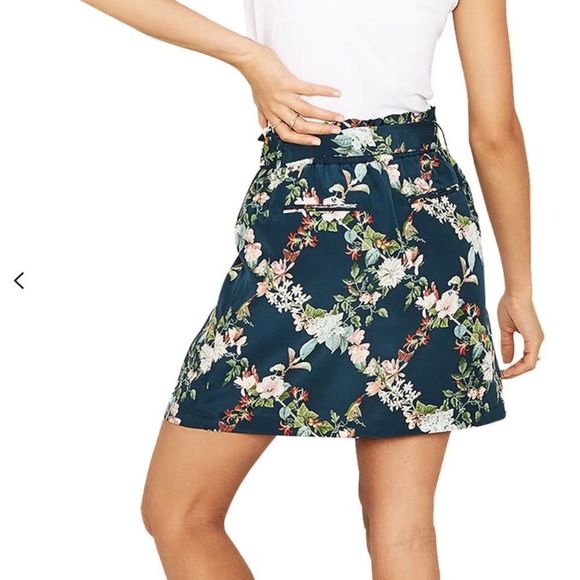 Oasis Fitzwilliam Paperbag A-Line Skirt - Picture 2 of 12